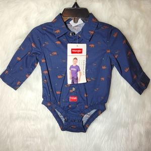 Wranglers Bear One Piece Button Down